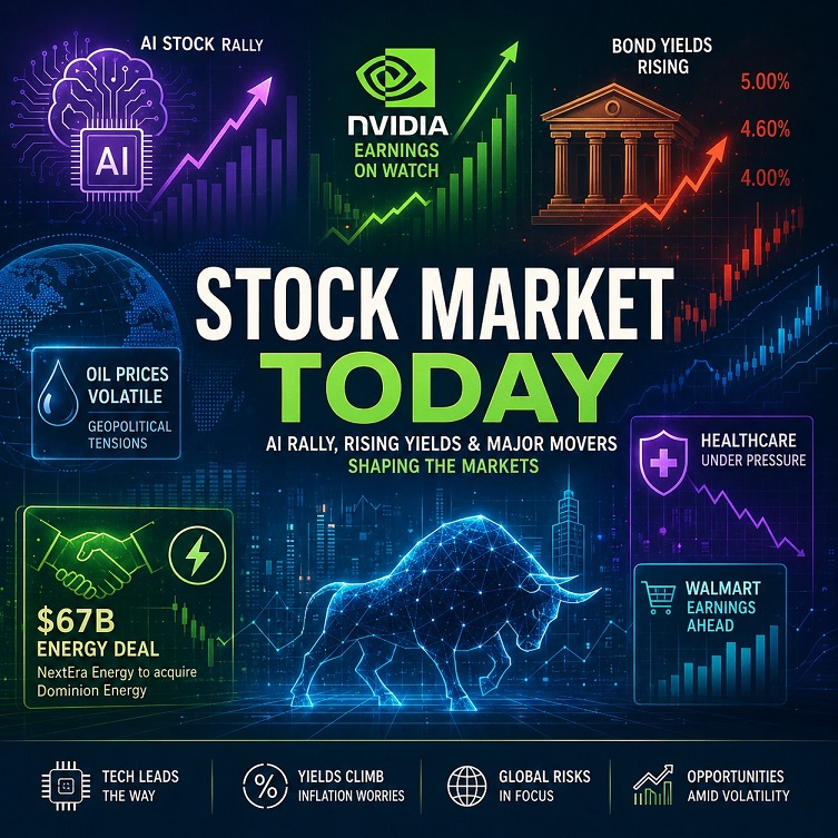 AI Stock Rally, Nvidia Earnings, Bond Yields and Energy Deals Dominate Stock Market Today